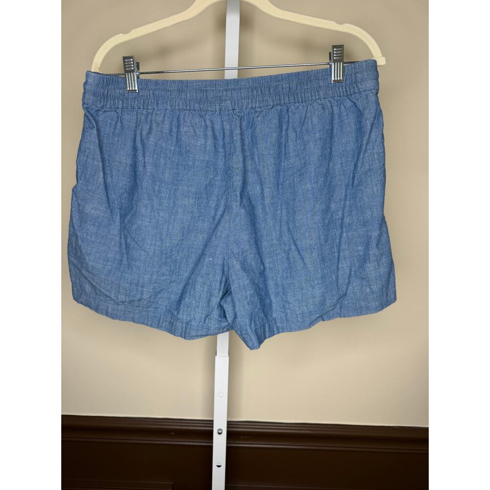 J. Crew Blue Cotton Boxer Shorts Size M Elastic Waist Casual Summer - Picture 3 of 8
